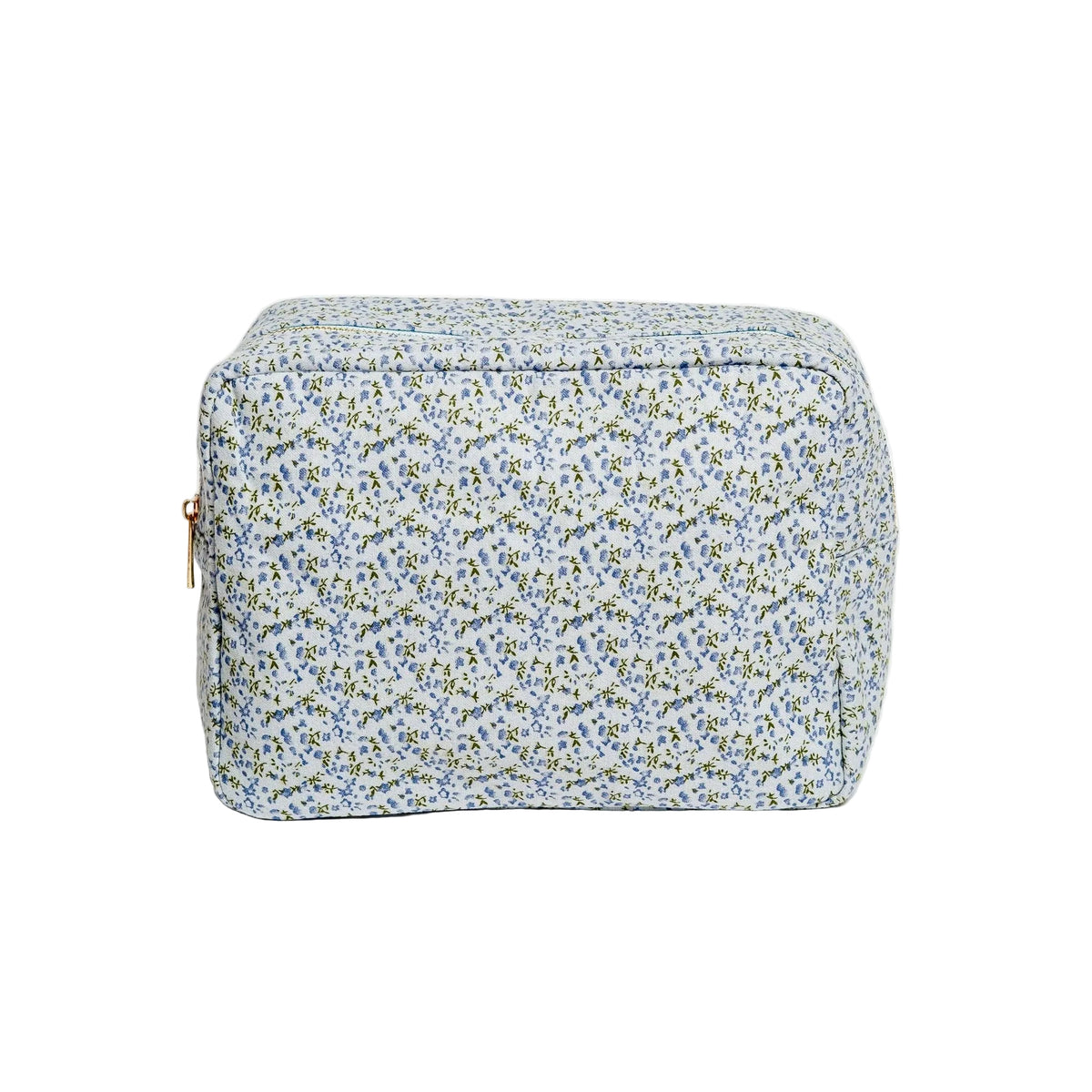 Floral-patterned rectangular pouch on a white background