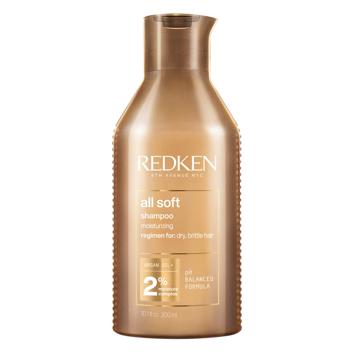 Redken shampoo bottle on a white background