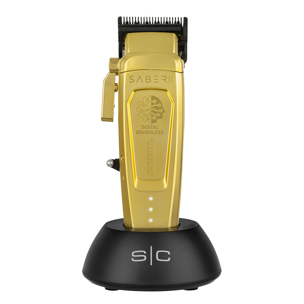 Stylecraft Saber 2.0 Professional Cordless Gold Hair Clipper – High-Torque