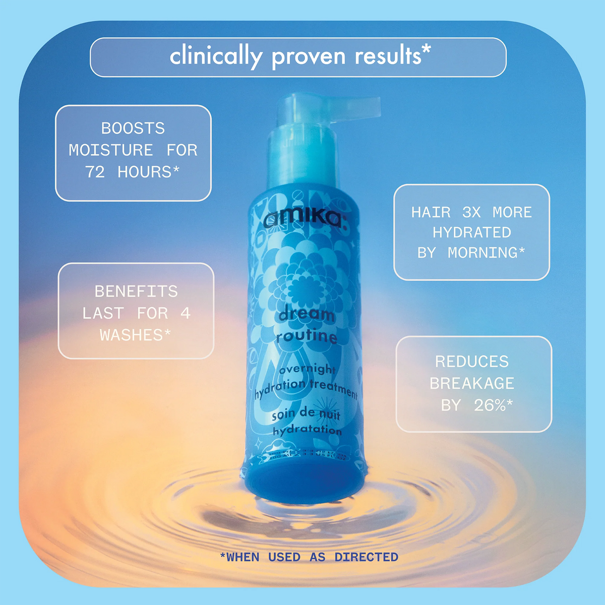 amika dream routine overnight hydration treatment - Hyaluronic Acid Hair Mask
