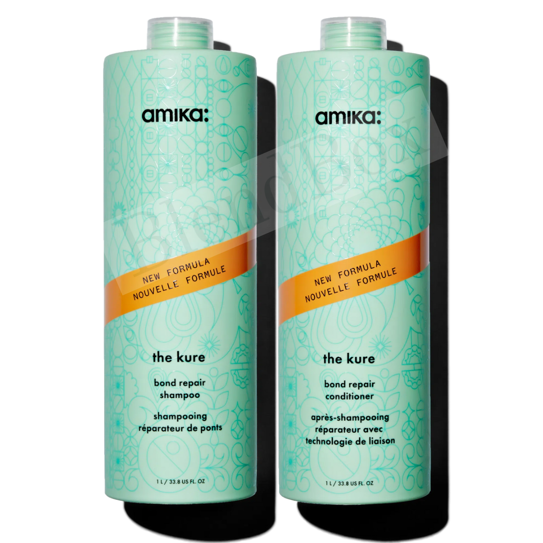 amika Kure Strength Repair Shampoo Conditioner Litre Duo