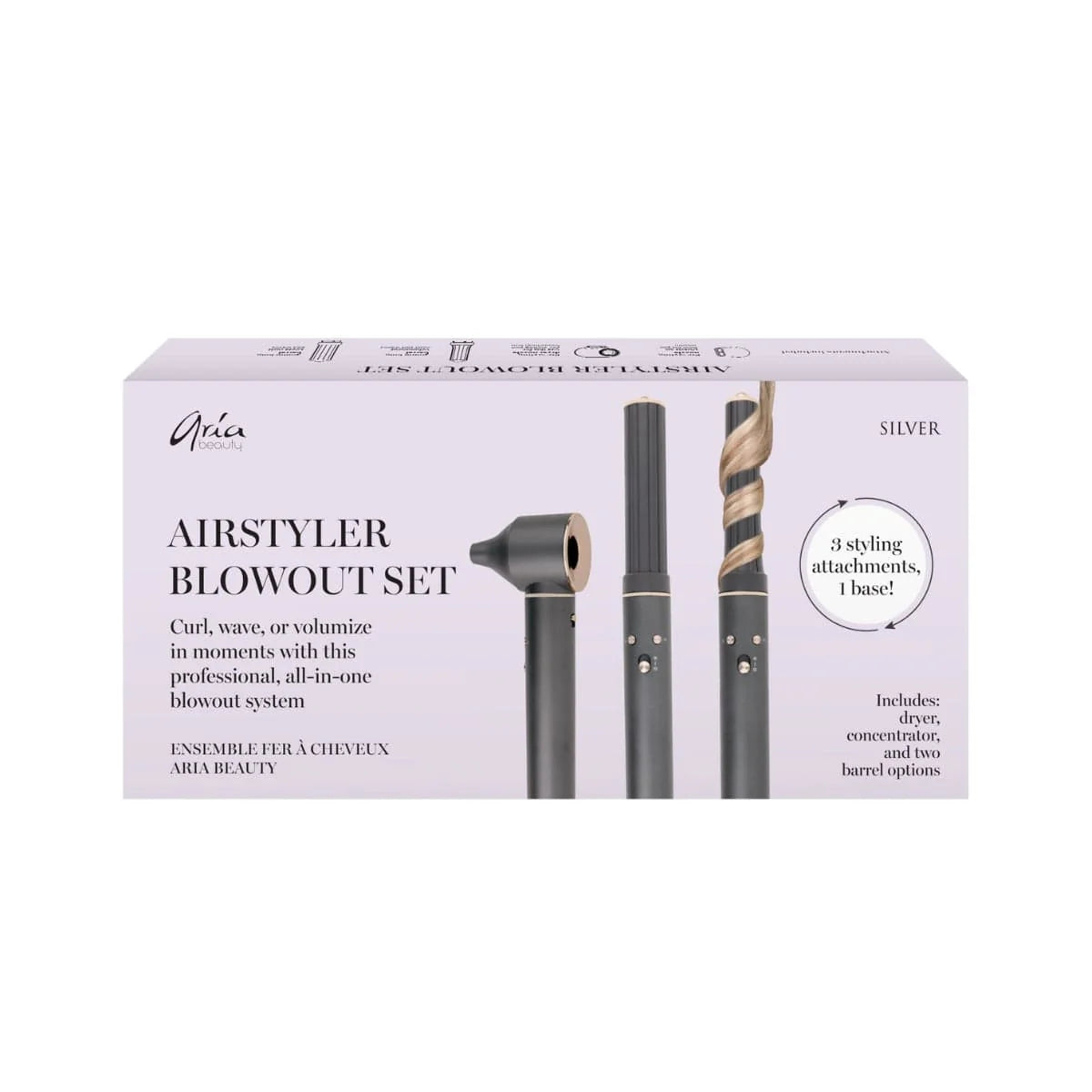 Aria Beauty Airstyler Blowout Set- Silver