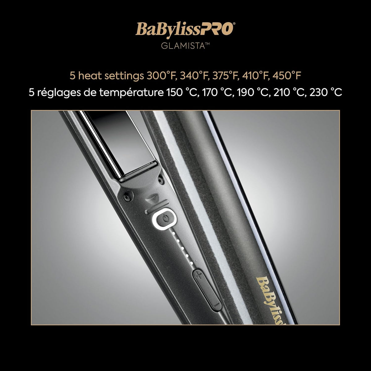 BaBylissPRO Glamista 1” Advanced Professional Ionic Flat Iron