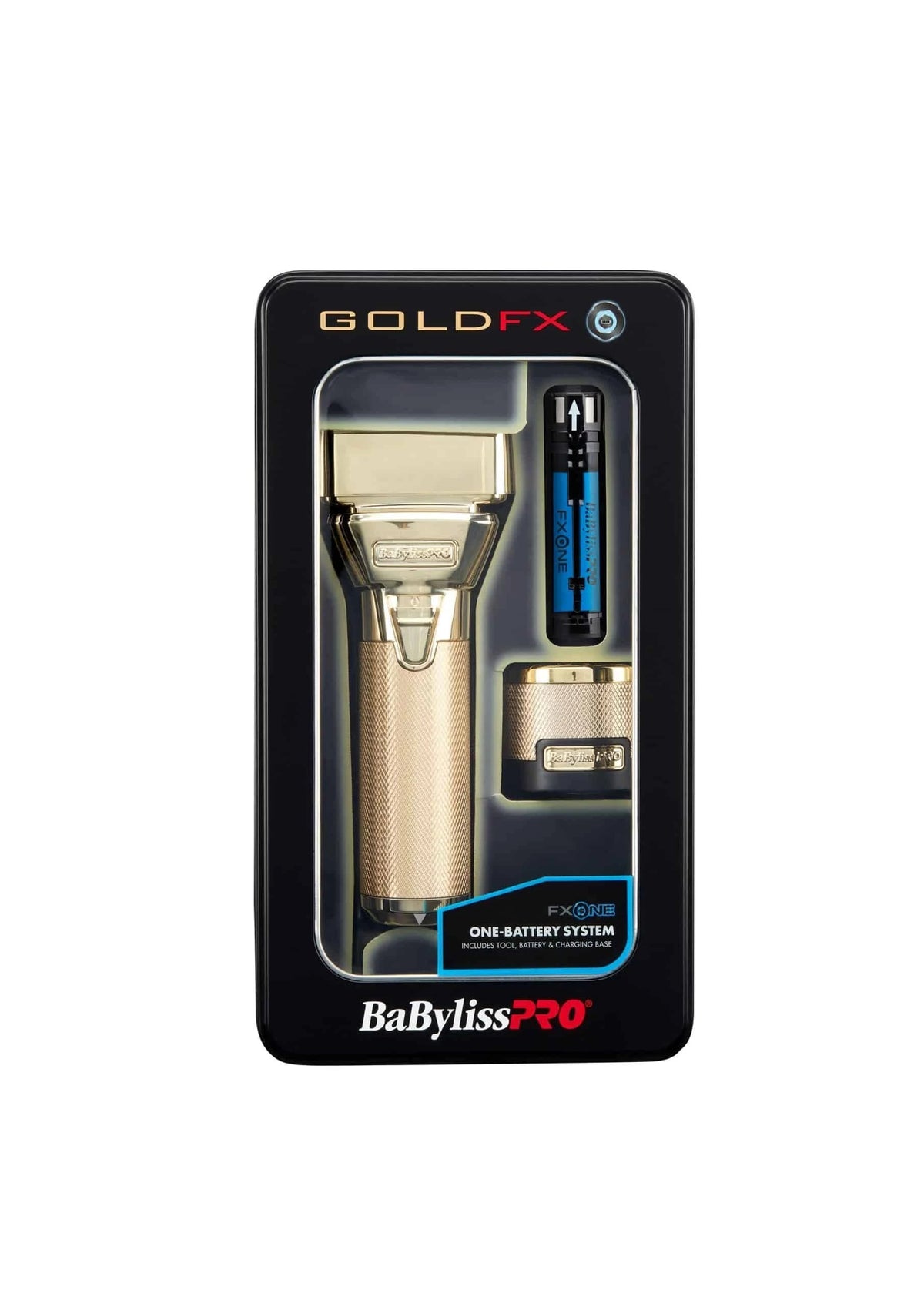 BaBylissPRO FXONE GoldFX Double Foil Shaver with Interchangeable Battery System