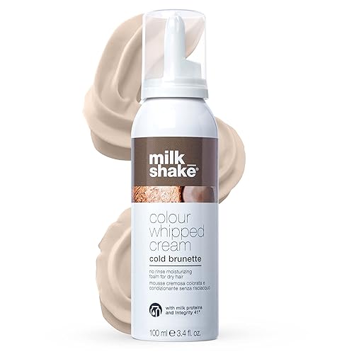Milk Shake Colour Whipped Cream bottle with product on a white background