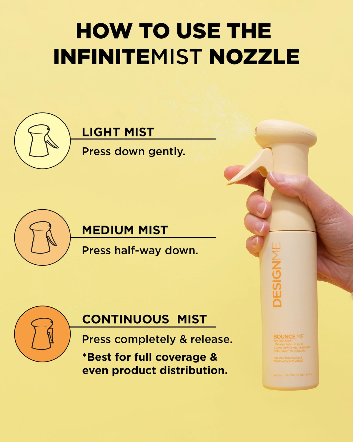 DESIGNME BOUNCE.ME Curl Enhancer Mist | Infinite Mist Refresh & Redefine