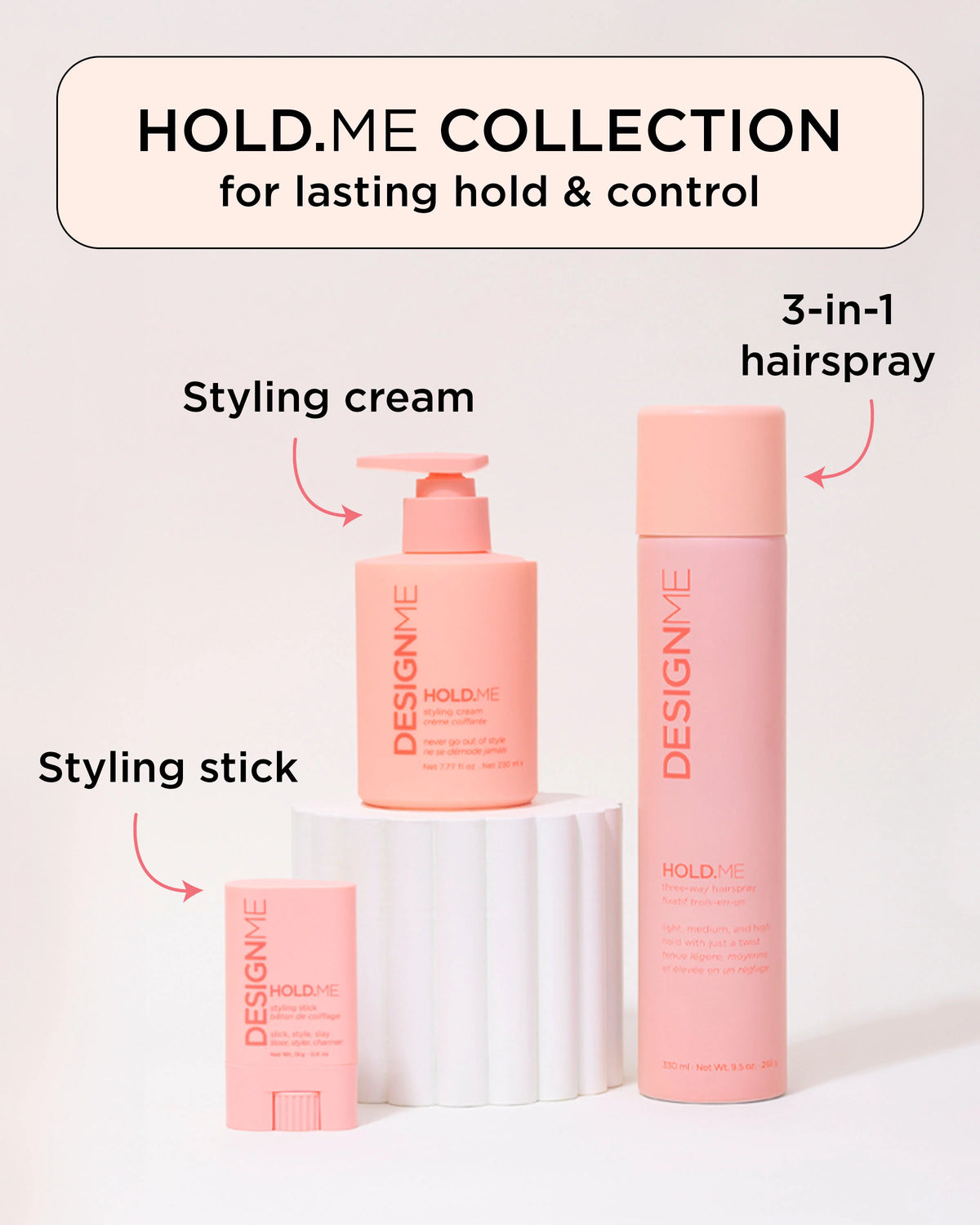 DESIGNME HOLD.ME Styling Cream | Smooths, Tames Frizz & Heat Protection