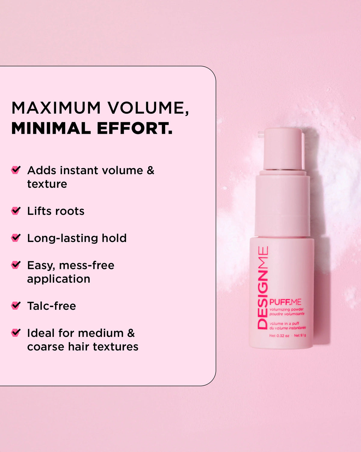 DESIGNME PUFF.ME Volumizing Powder: The Award-Winning Instant Root Lift