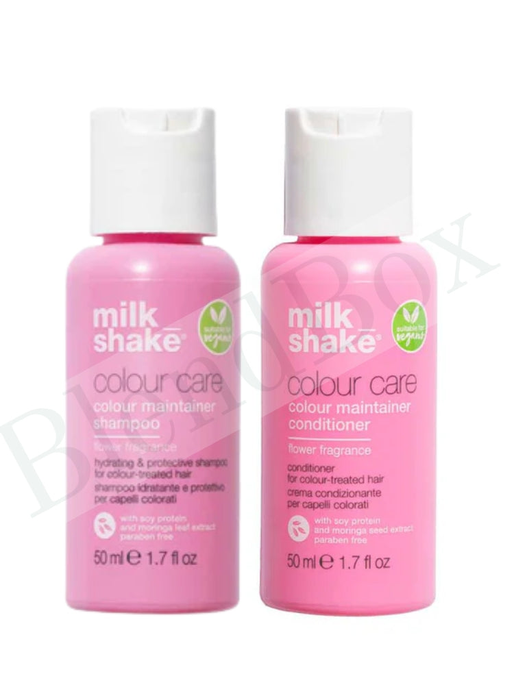 milk_shake Colour Care Flower Power Duo – Colour-Safe Shampoo & Conditioner Travel Set