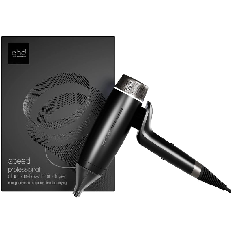 ghd Speed Professional Hair Dryer in Titanium Black - Front View on White Background
