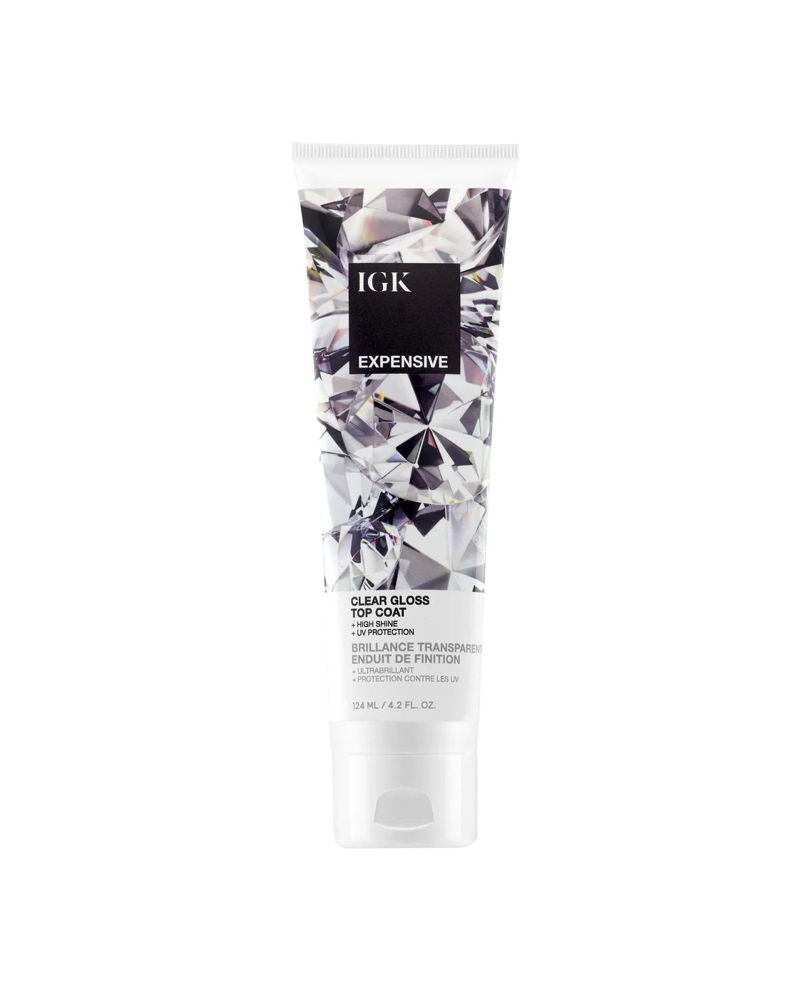 IGK Expensive UV Protective Glaze - Clear Gloss Top Coat - 124 mL - Great for High Shine and UV Protection - Hair care product from IGK