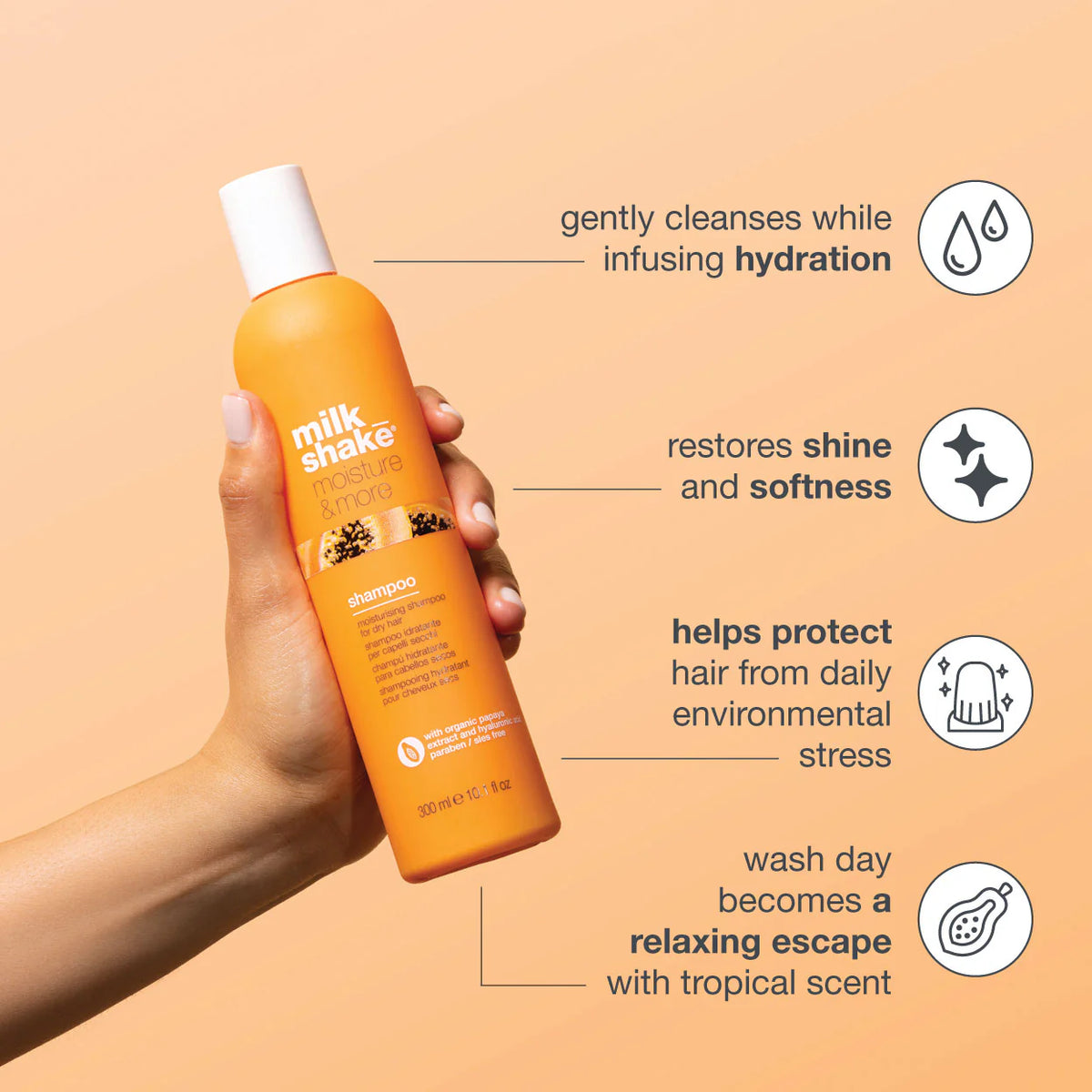 milk_shake Moisture & More Shampoo – Hydrating Shampoo for Dry Hair