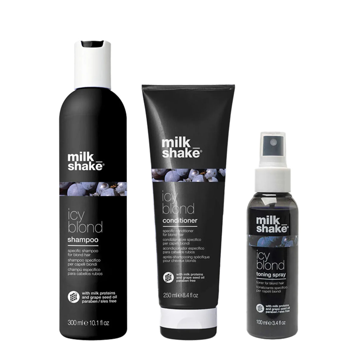 milk_shake Icy Blond Trio | Professional Toning Set for Platinum Blondes