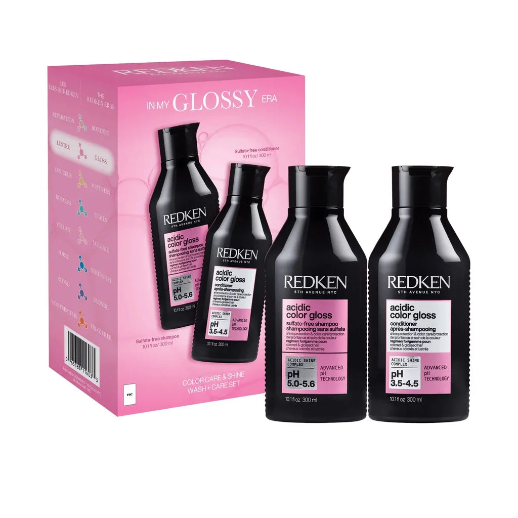 box showing shampoo and conditioner from the redken line