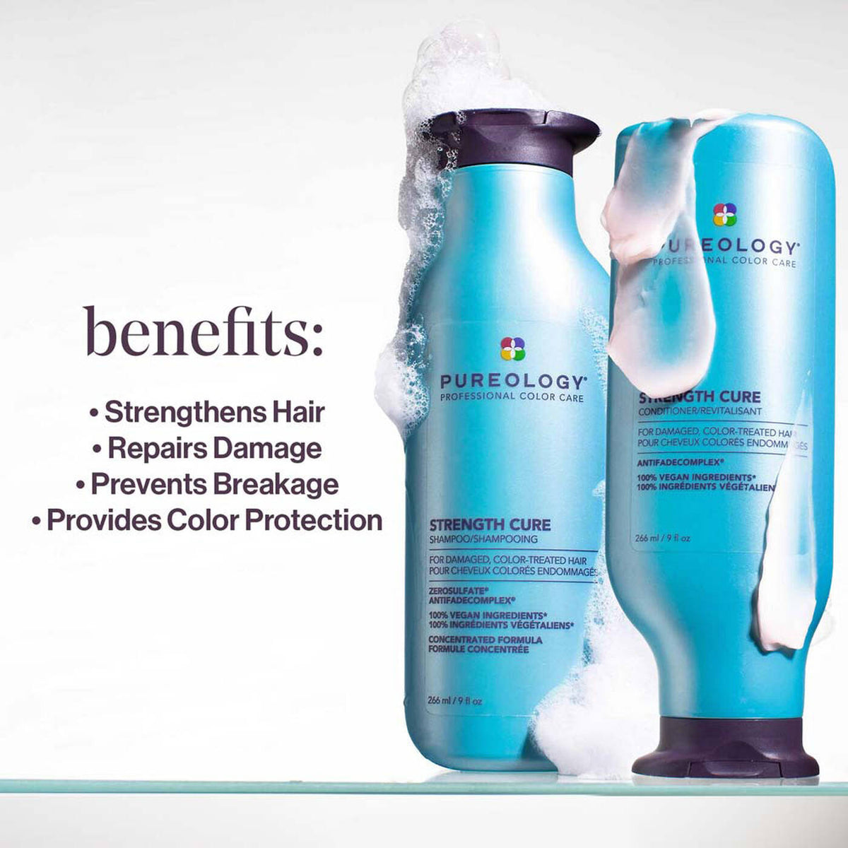 Pureology Strength Cure Kit – Shampoo, Conditioner & Color Fanatic Leave-In