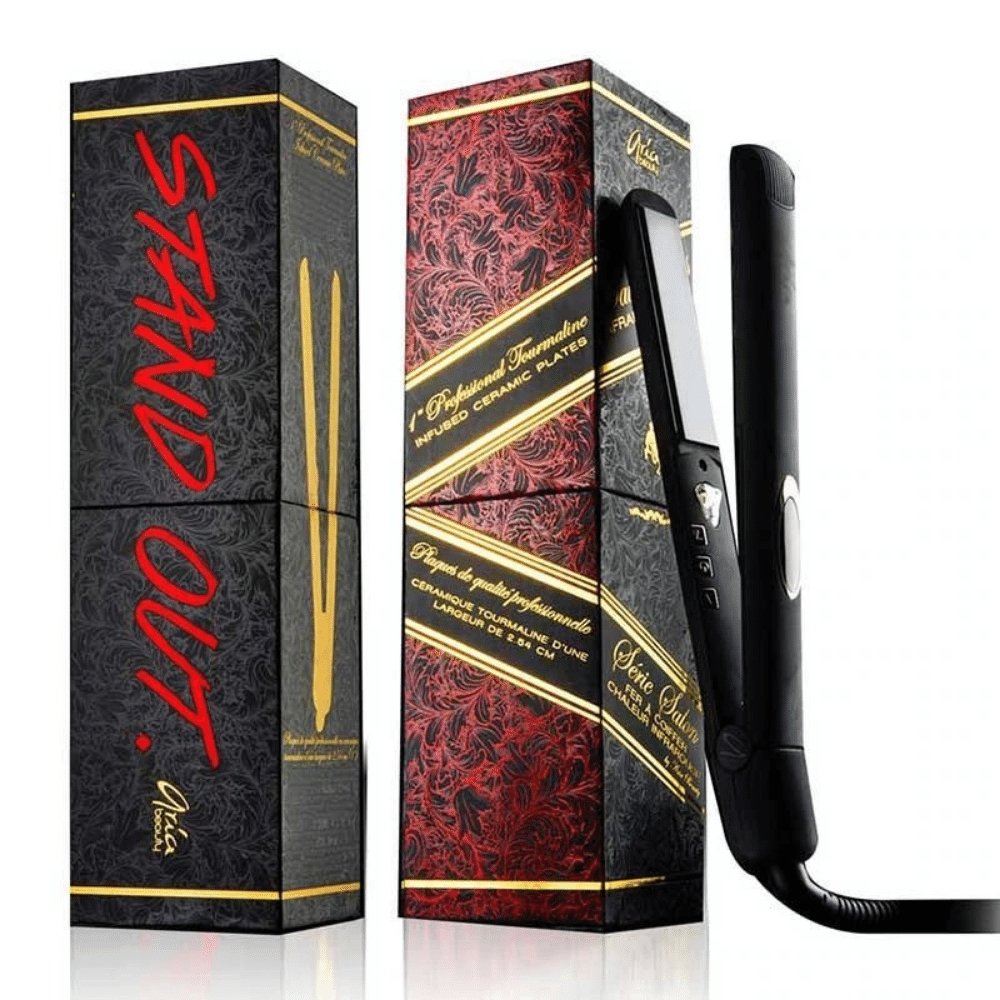 Aria Beauty Infrared Ceramic Straightener 1" Inch Black - Blend Box
