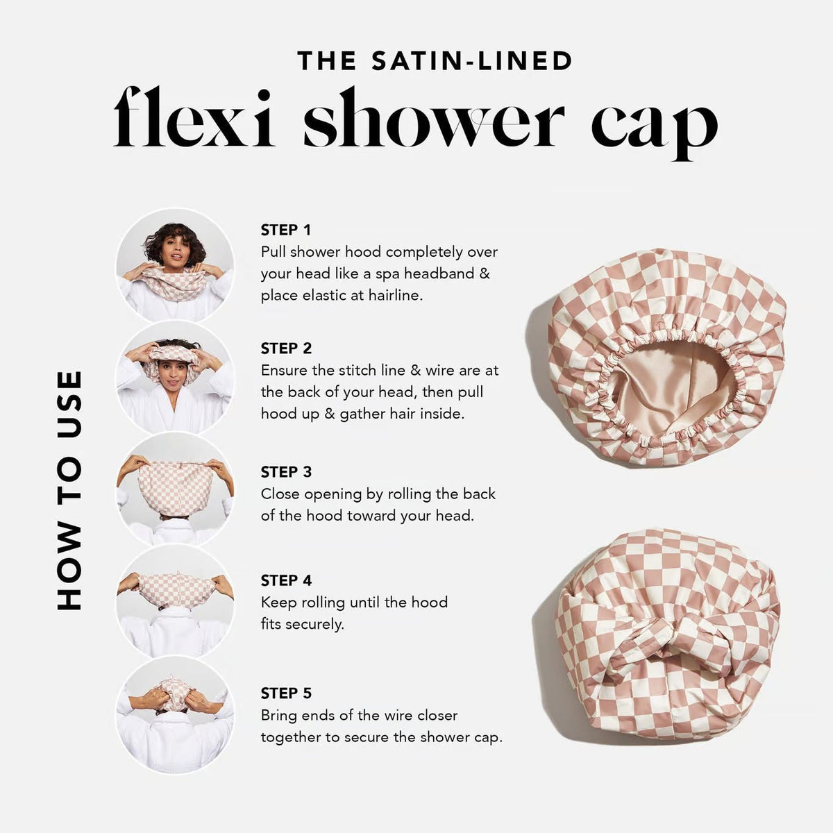 Kitsch Satin-Lined Flexi Shower Cap - Blend Box
