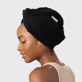 Quick Dry Hair Towel - Eco Black