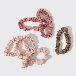 KITSCH Holiday Ultra Petite Scrunchies 6 pc Set - Terracotta