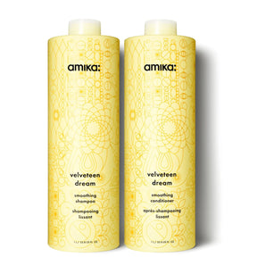 amika Velveteen Shampoo Conditioner Litre Duo