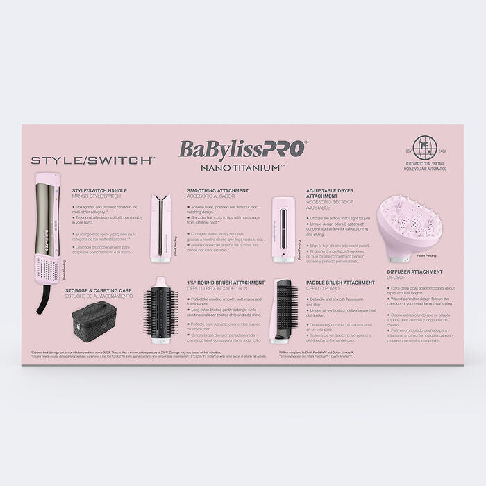 BaBylissPRO® Nano Titanium™ Limited Edition Style/Switch Ionic Multi-Styler & Dryer