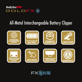 BaBylissPro FX-ONE Gold Clipper FX899G