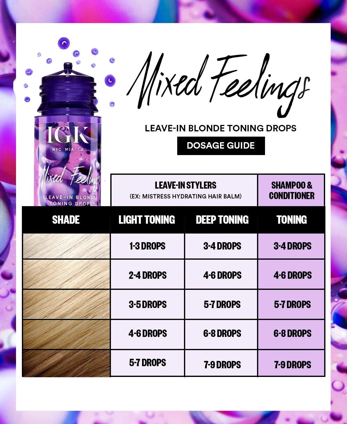 IGK Mixed Feelings Leave-in Blonde Toning Drops