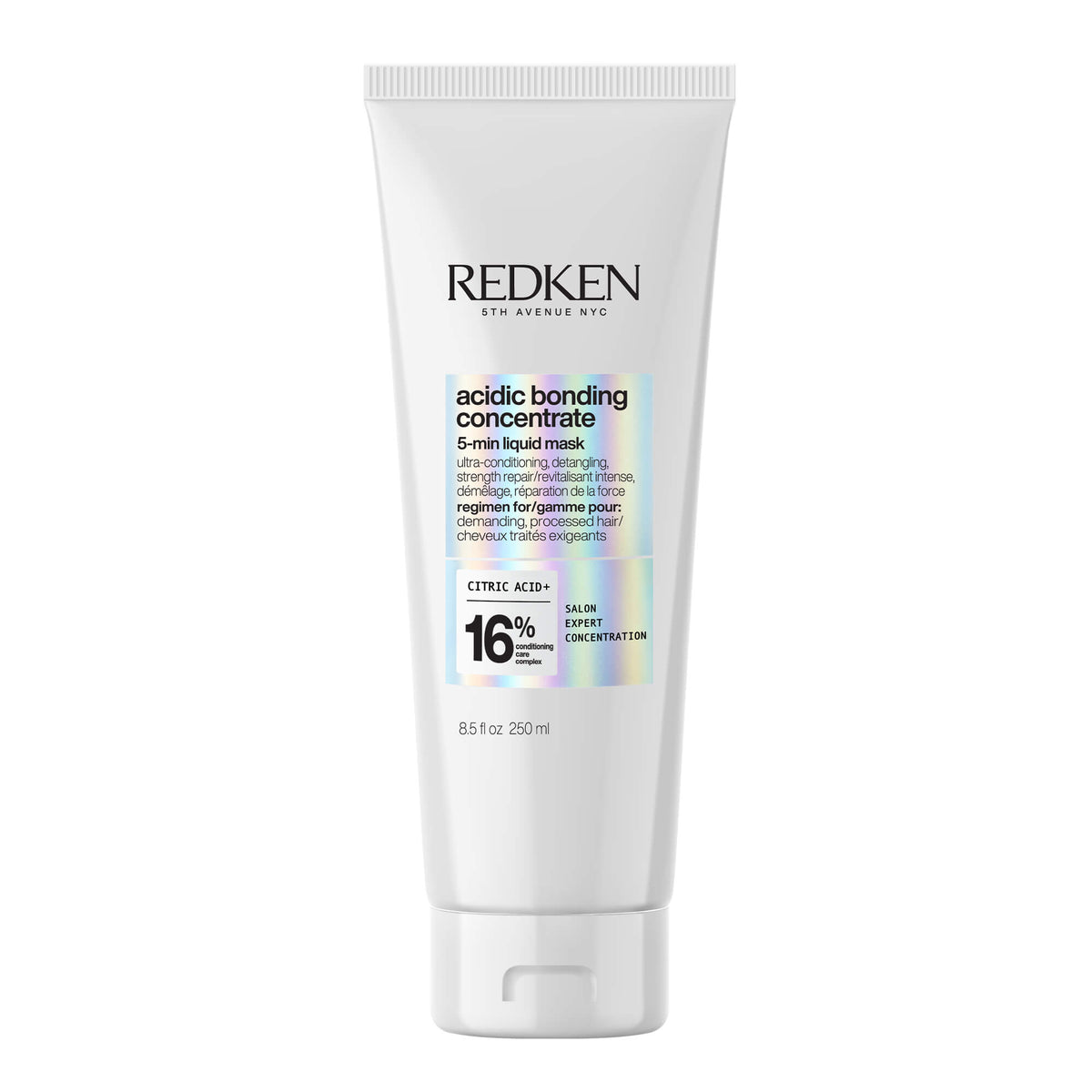 Redken acidic bonding concentrate tube on a white background