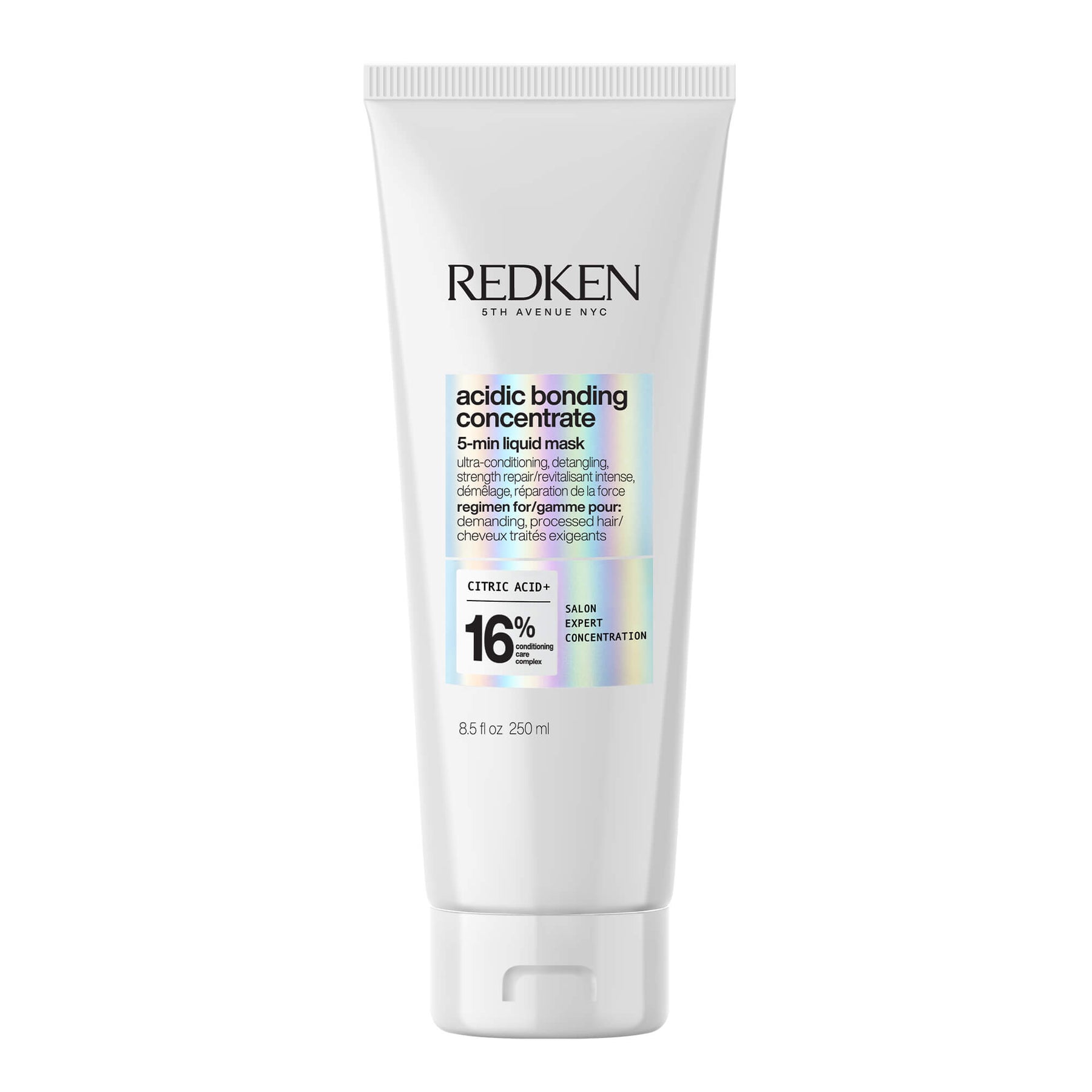 Redken acidic bonding concentrate tube on a white background