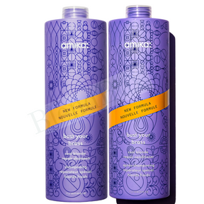 amika Bust Your Brass Shampoo Conditioner Litre Duo