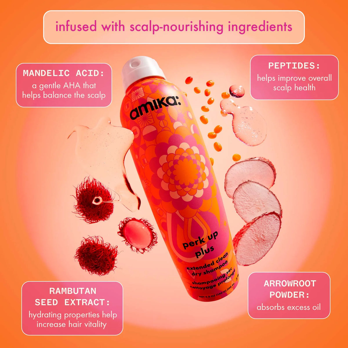 amika Perk Up Plus Extended Clean Dry Shampoo