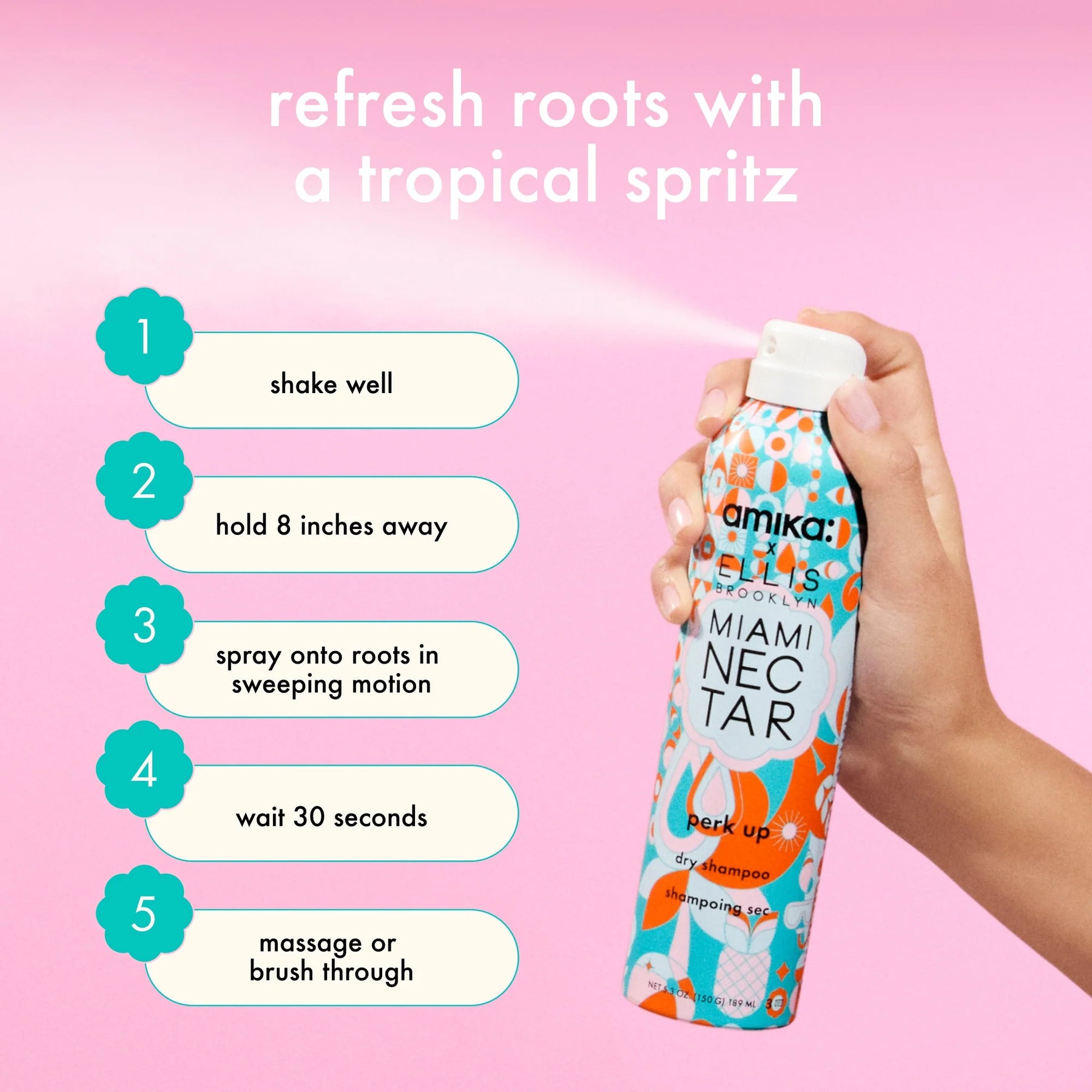 amika x Ellis Brooklyn dry shampoo MIAMI X NECTAR