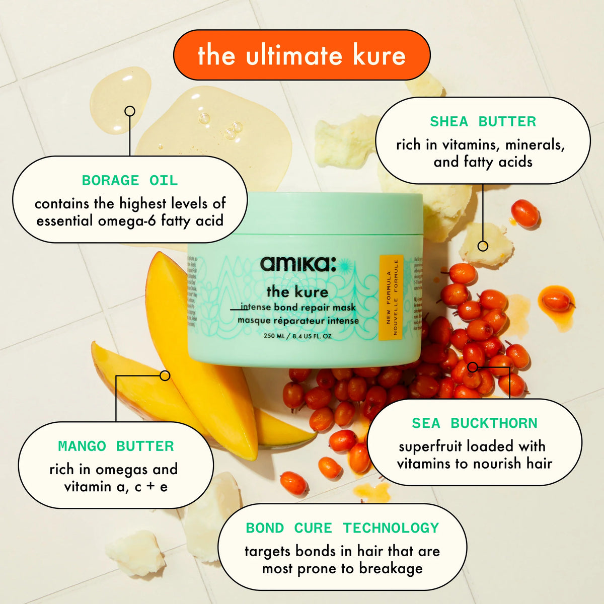 amika the kure intense bond repair mask - Deep Conditioner for Damaged Hair