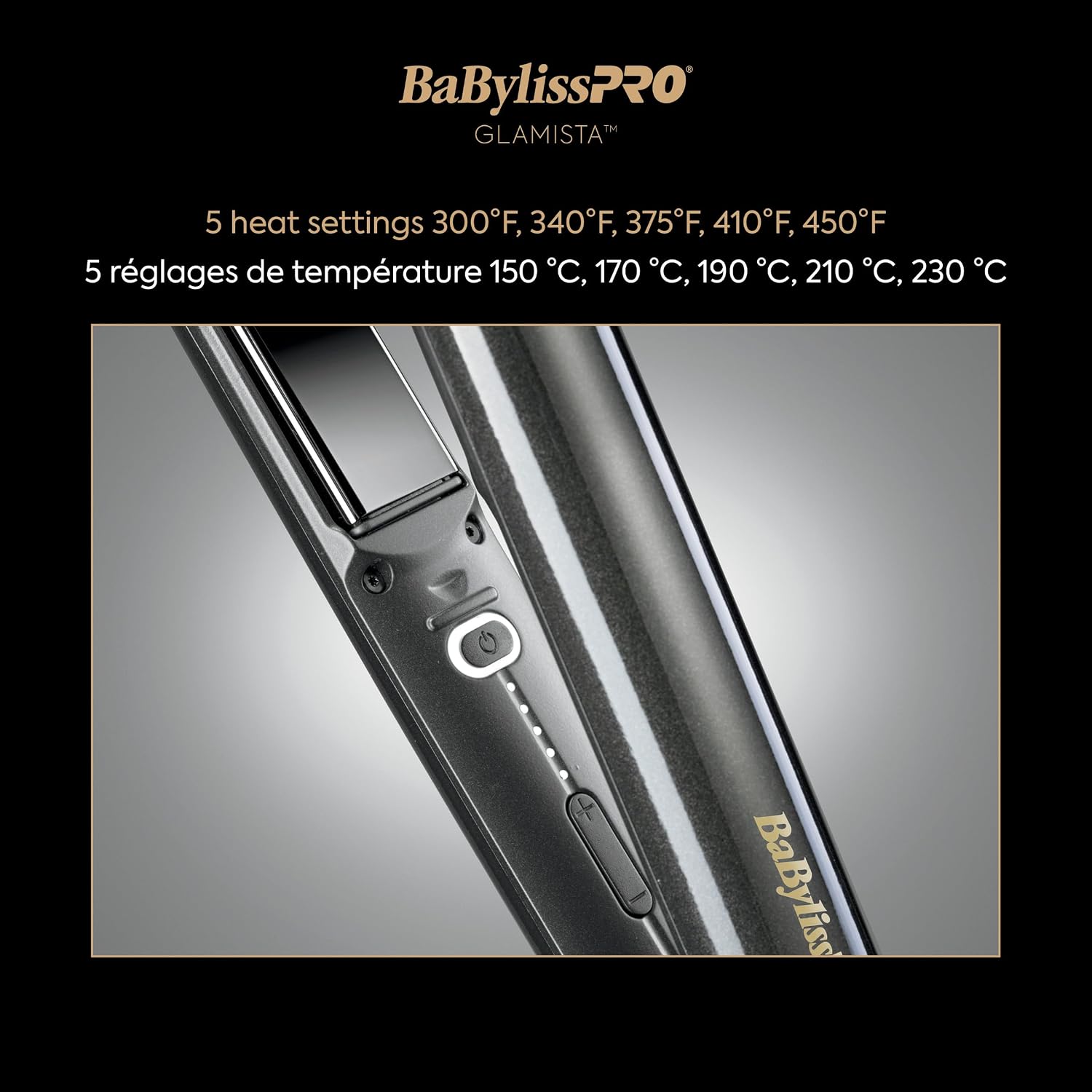 BaBylissPRO Glamista 1” Advanced Professional Ionic Flat Iron