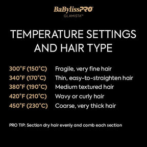 BaBylissPRO Glamista 1” Advanced Professional Ionic Flat Iron