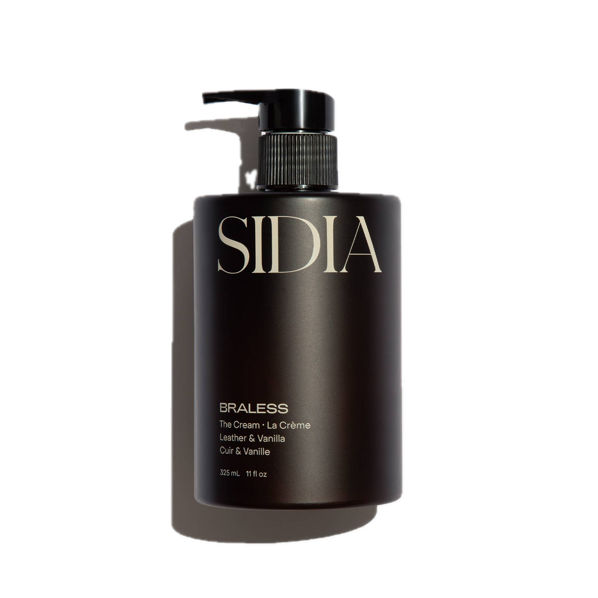 brown bottle with brand sidia braless body cream
