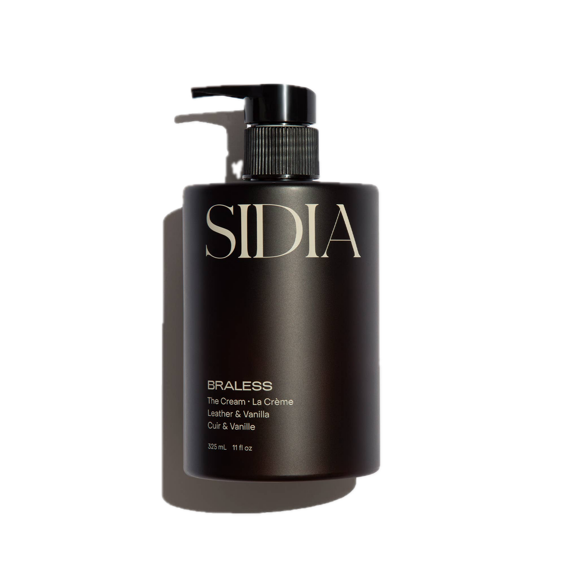 brown bottle with brand sidia braless body cream