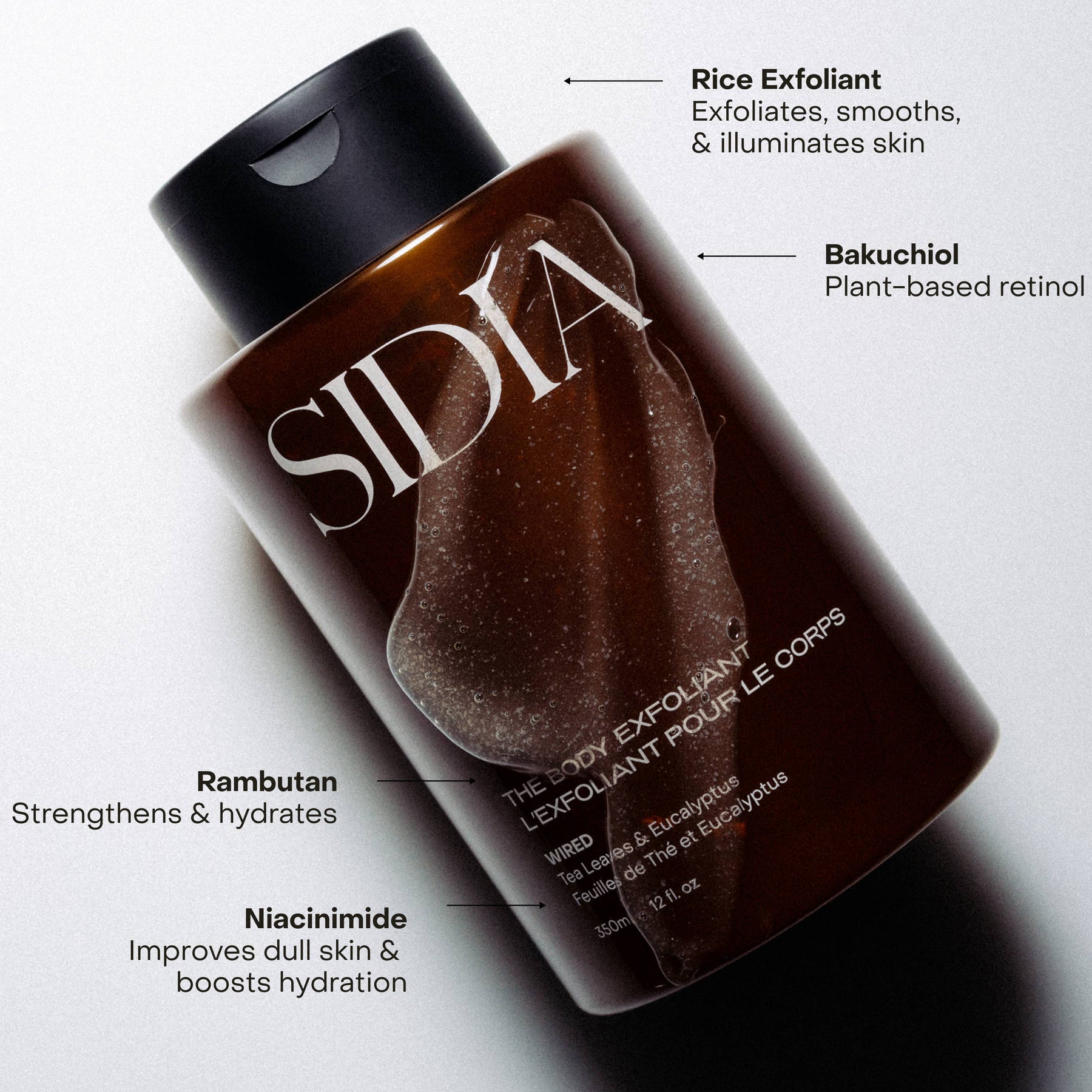 SIDIA The Body Exfoliant: Wired – Resurfacing & Energizing Skin Polisher