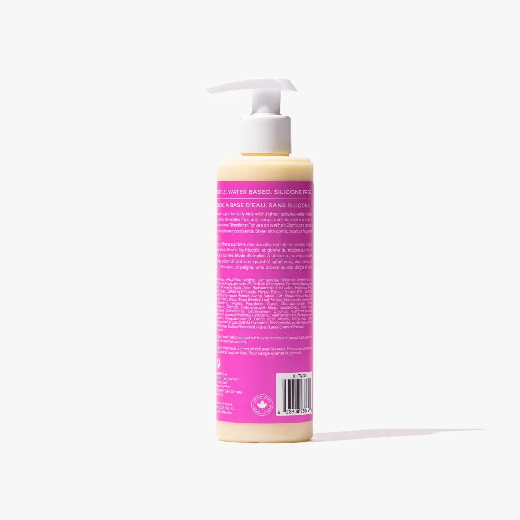 Bottle with pink label on a white background