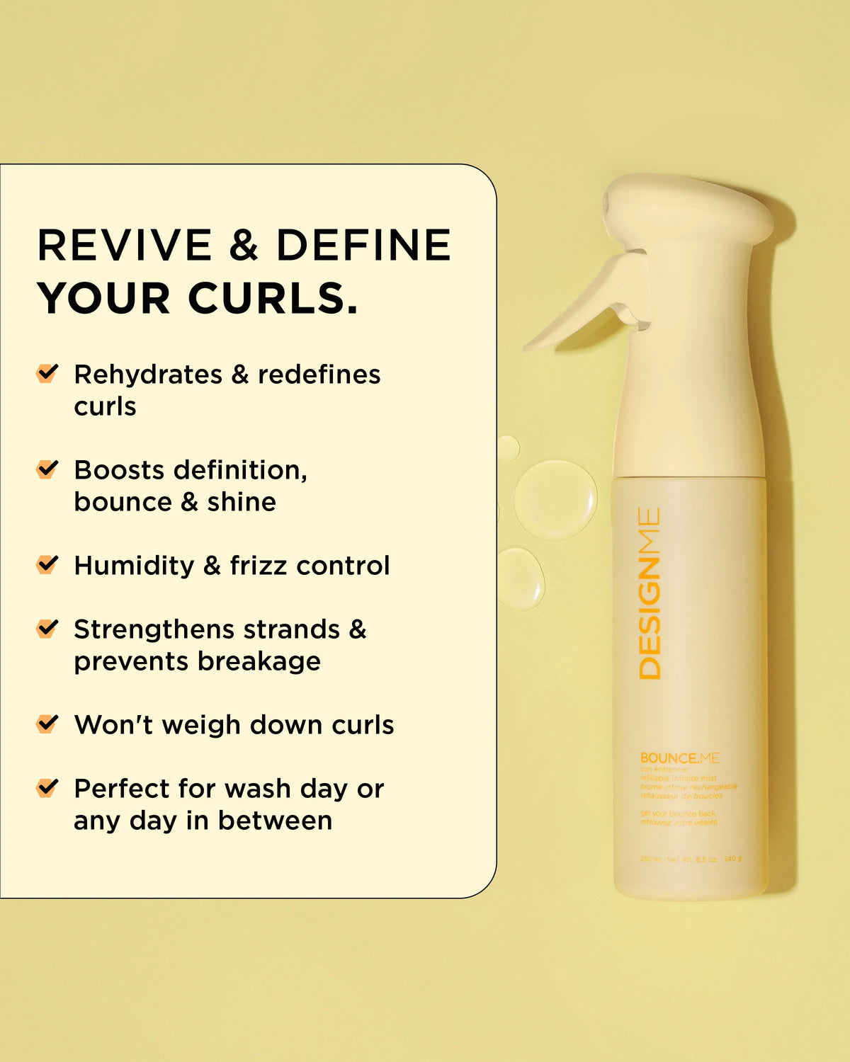 DESIGNME BOUNCE.ME Curl Enhancer Mist | Infinite Mist Refresh & Redefine