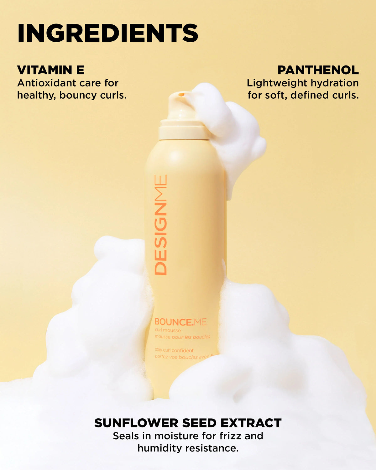 DESIGNME BOUNCE.ME Curl Mousse | Weightless Definition & 48H Frizz Control