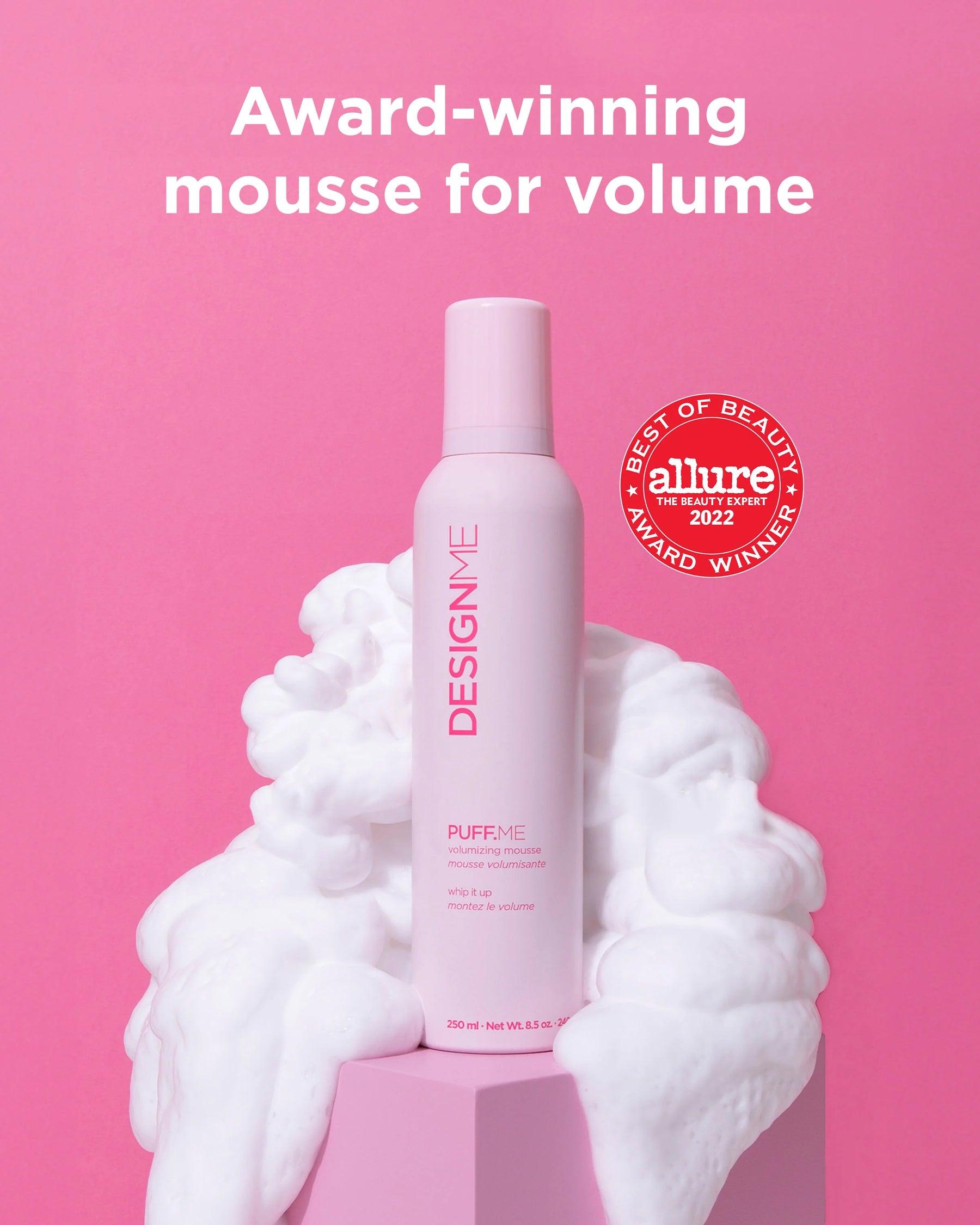 DESIGNME PUFF.ME Volumizing Mousse | Weightless Volume & Heat Protection