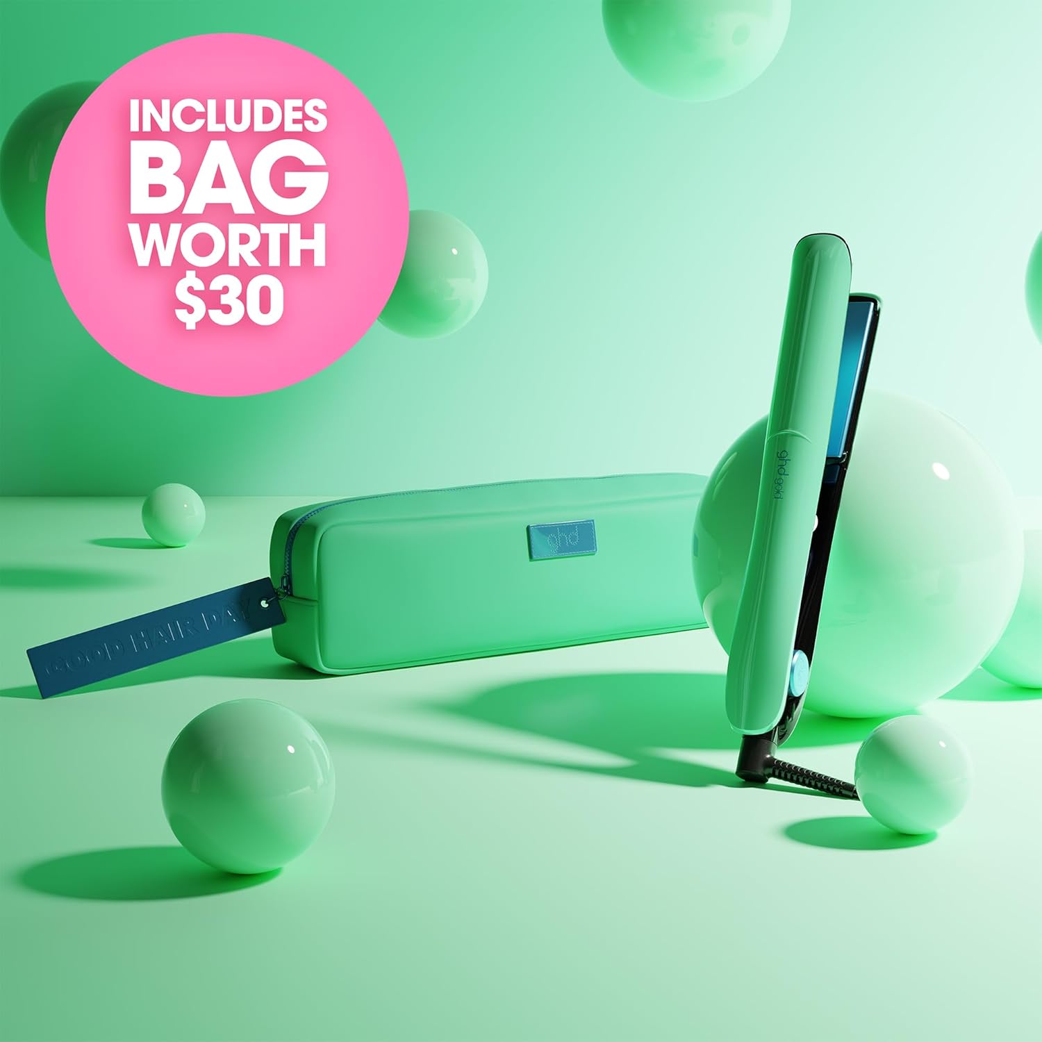 ghd Gold Styler - Glazed Blue Limited Edition with Heat-Resistant Bag