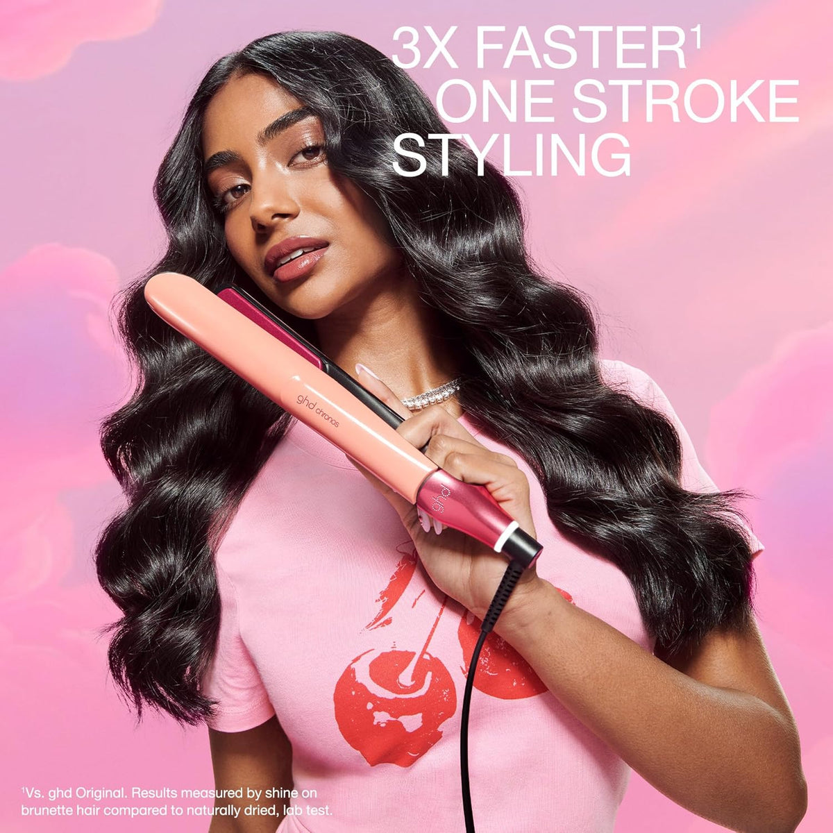Creating curls with ghd chronos straightener 