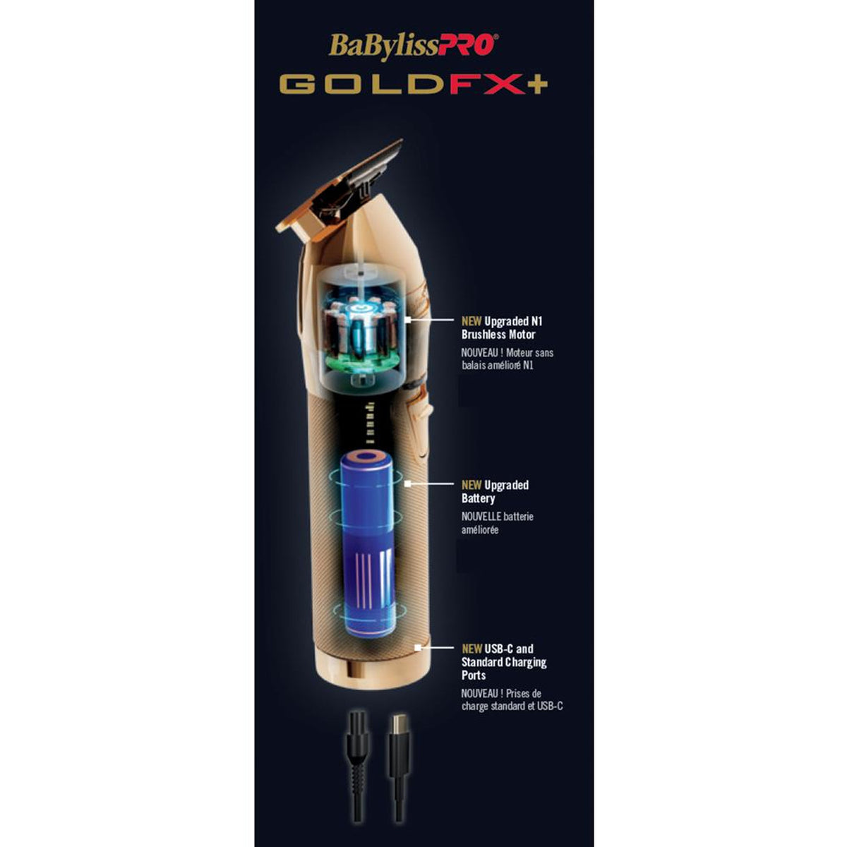 BabylissPro GOLDFX+ Skeleton Metal Lithium Trimmer