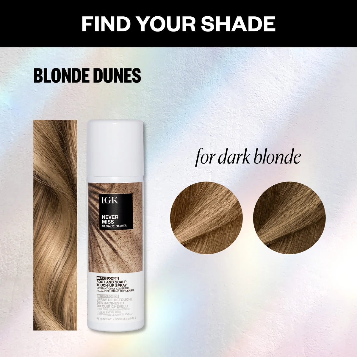 IGK Never Miss Root & Scalp Touch Up Spray Dark Blonde