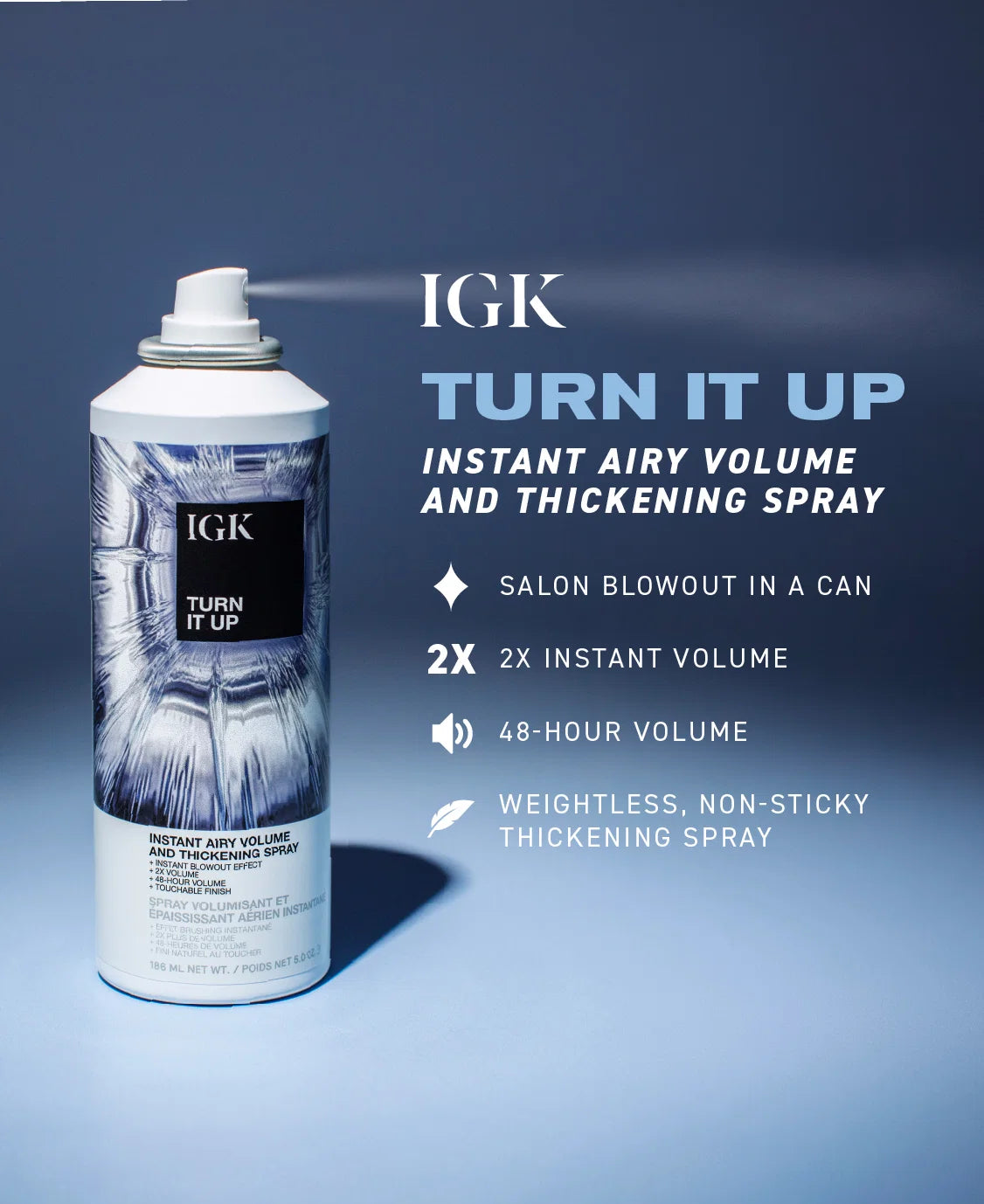 IGK Turn It Up Hair Thickening Instant Volume Spray