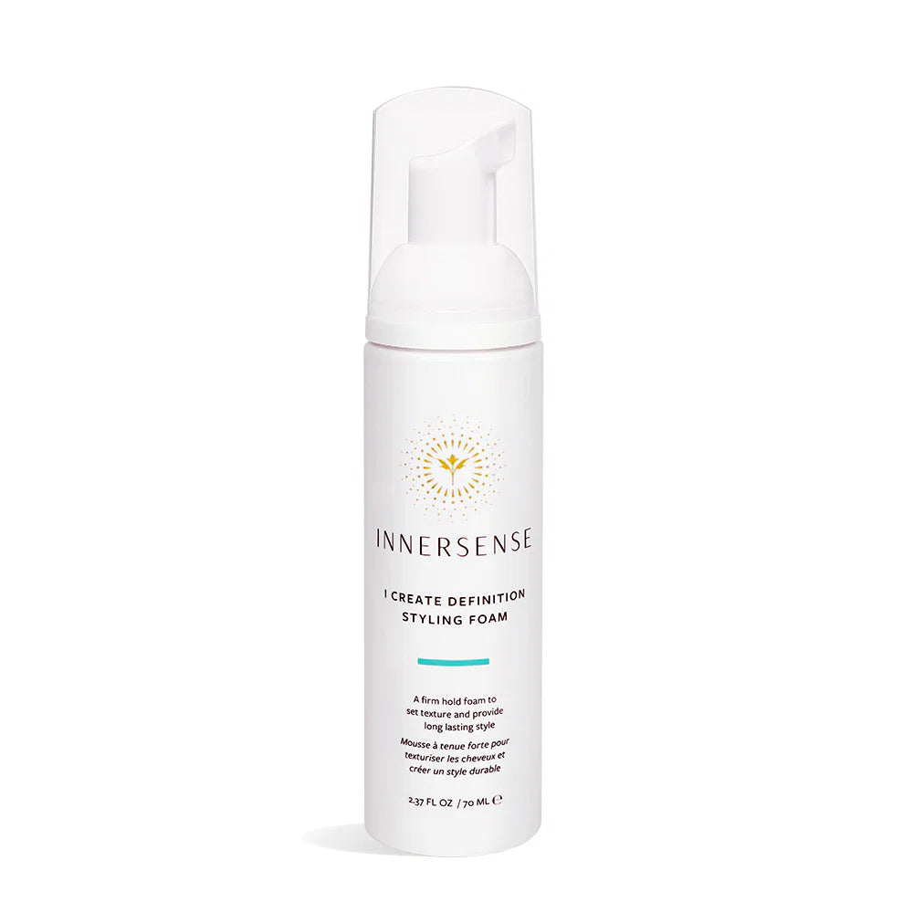 Innersense styling foam bottle on a white background