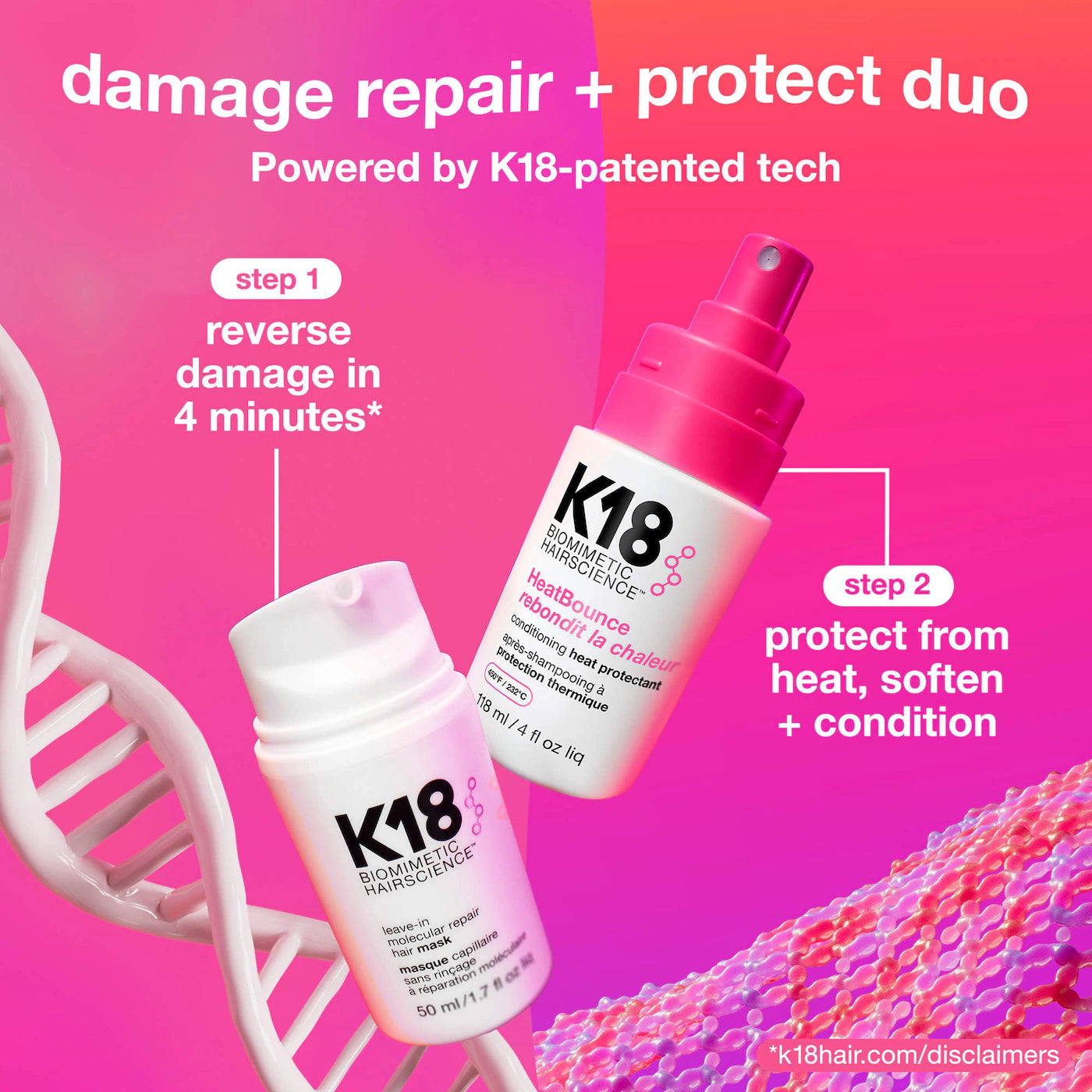 K18 HeatBounce Leave-In Conditioner Heat Protectant Jumbo