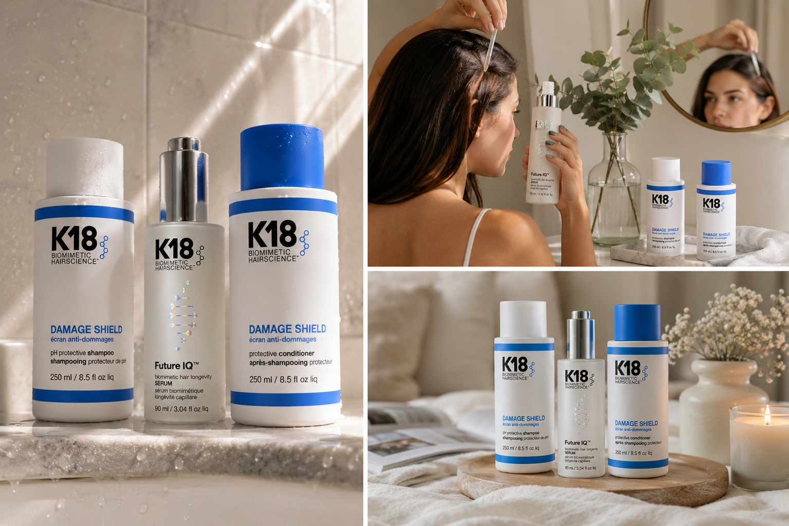 K18 Cleanse, Protect & Support Hair Longevity Trio